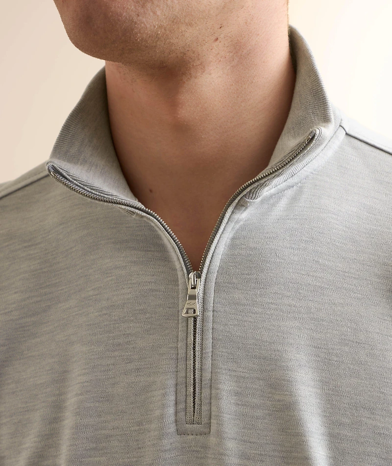Cotton-Silk Half-Zip Sweatshirt