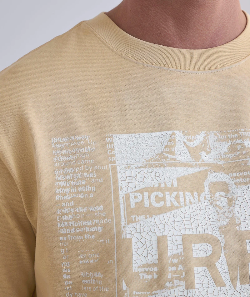 Newsprint Graphic Print T-Shirt