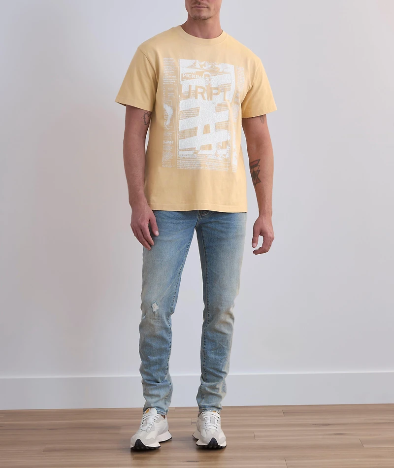 Newsprint Graphic Print T-Shirt