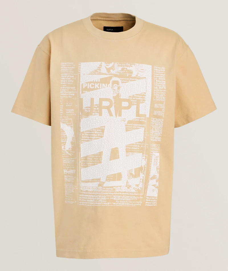Newsprint Graphic Print T-Shirt