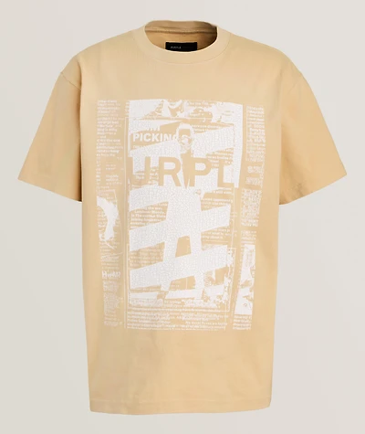 Newsprint Graphic Print T-Shirt