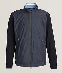 Hybrid Wool-Blend Zip-Up Sweater