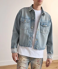 Basalt Cropped Raw Denim Jacket
