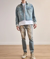 Basalt Cropped Raw Denim Jacket