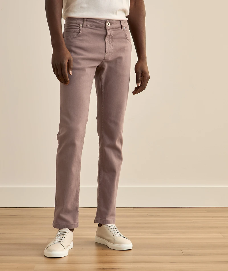 Stretch-Cotton Five-Pocket Pants