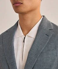 Glen Plaid Linen-Wool Sport Jacket