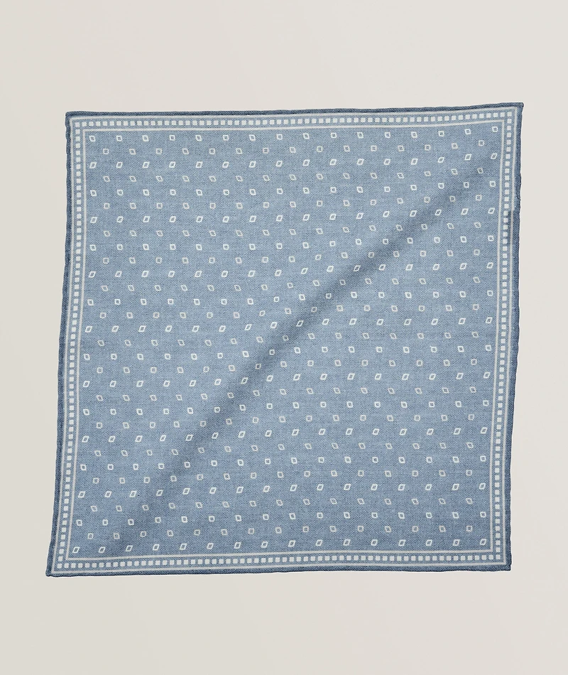 Diamond Wool-Cotton Pocket Square