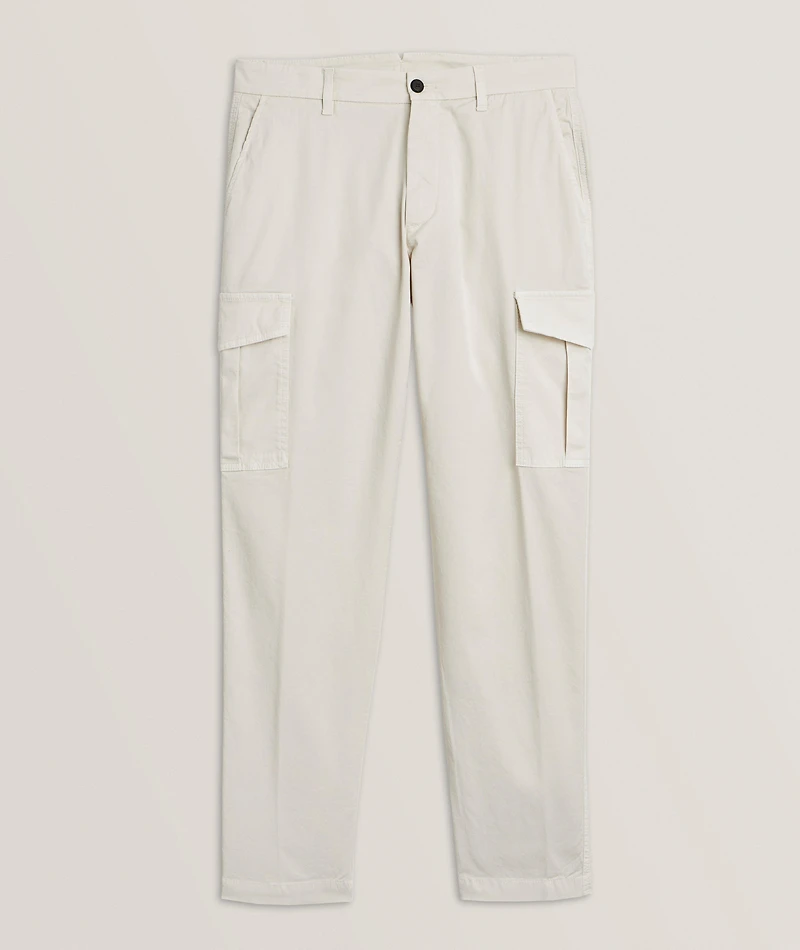 Stretch-Cotton Cargo Pants