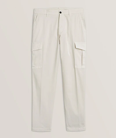 Stretch-Cotton Cargo Pants