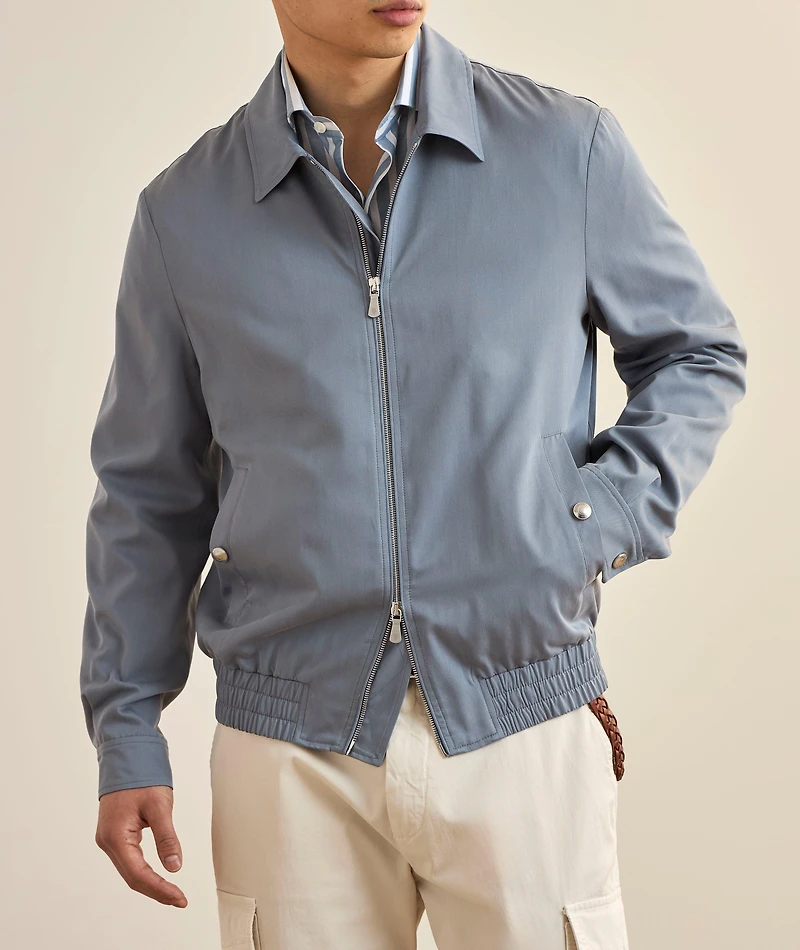 Harrington Silk Bomber Jacket
