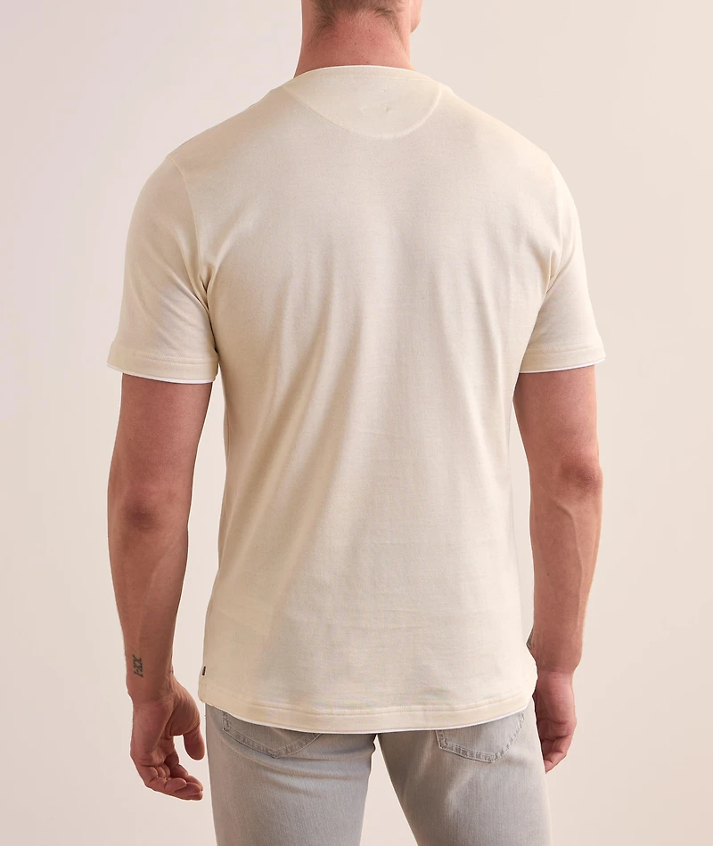 Contrast Tipped Stretch-Cotton T-Shirt