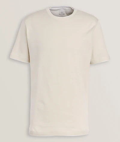 Contrast Tipped Stretch-Cotton T-Shirt