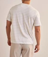 Striped Tipped Cotton-Silk T-Shirt