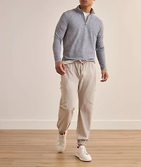 Striped Tipped Cotton-Silk T-Shirt