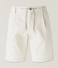 Drawstring Stretch-Cotton Chino Shorts
