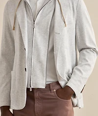 Pinstripe Removable Hood Sport Jacket