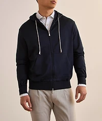 Silk-Cotton Hooded Sweater