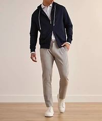 Silk-Cotton Hooded Sweater