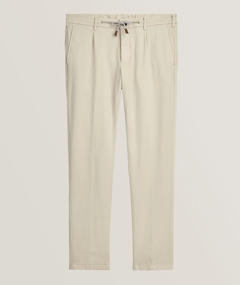 Super Stretch-Cotton Tapered Pants