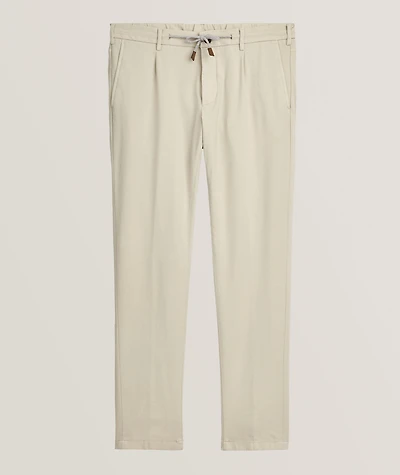 Super Stretch-Cotton Tapered Pants