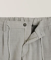 Stretch-Wool Tailored Drawstring Pants