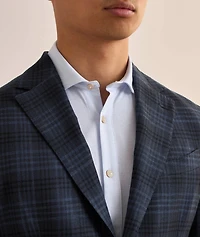 Plaid Linen-Blend Sport Jacket