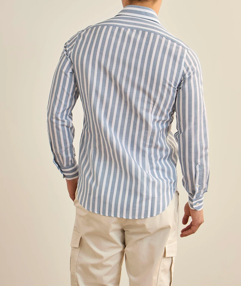Striped Cotton-Linen Shirt