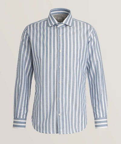 Striped Cotton-Linen Shirt