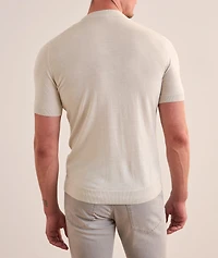 Tonal Tipped Crewneck Knit T-Shirt