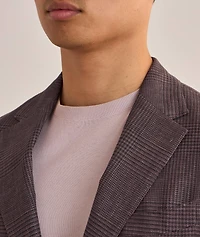 Glen Plaid Linen-Blend Sport Jacket