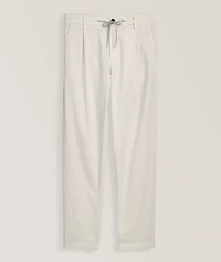 Stretch-Cotton Tapered Pants
