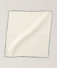 Piped Linen Pocket Square