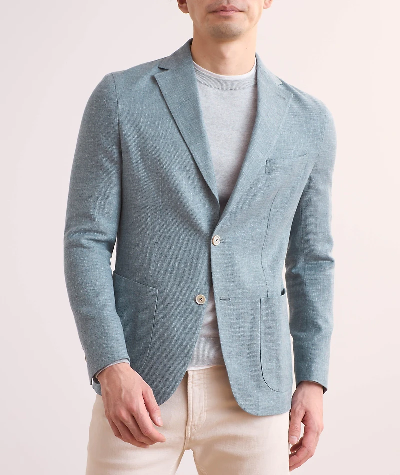 Soft Linen-Wool-Silk Sport Jacket