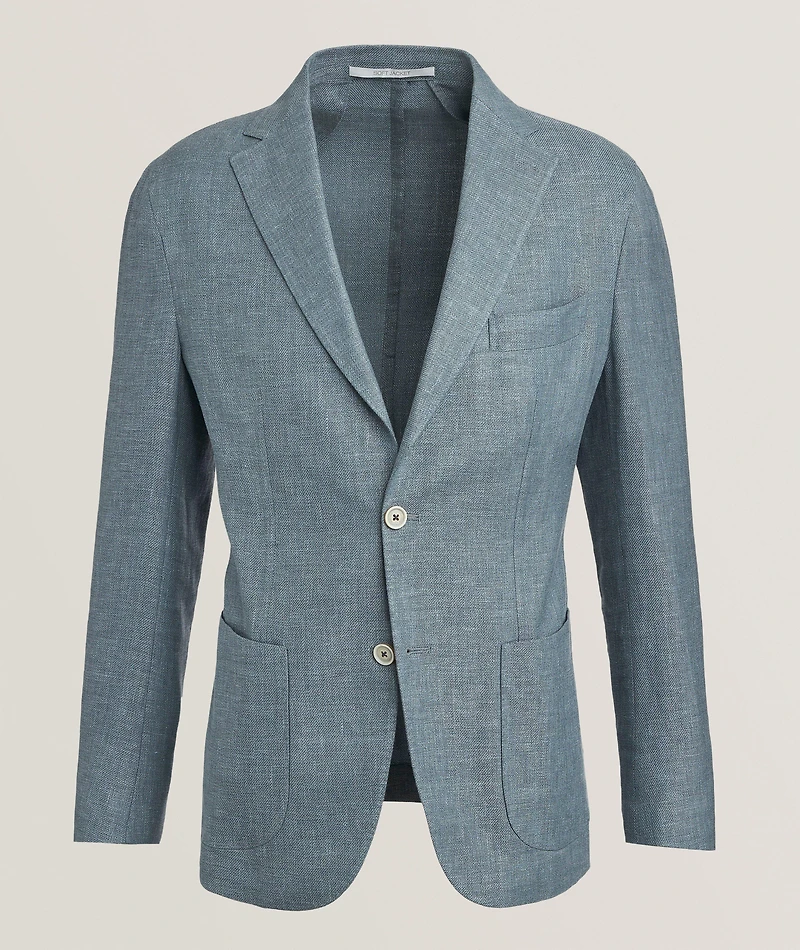 Soft Linen-Wool-Silk Sport Jacket