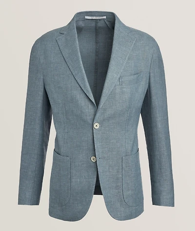 Soft Linen-Wool-Silk Sport Jacket