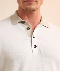 Cotton-Cashmere Colourblock Knit Polo