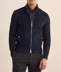 Mixed Media Suede Jacket