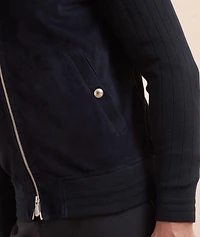 Mixed Media Suede Jacket