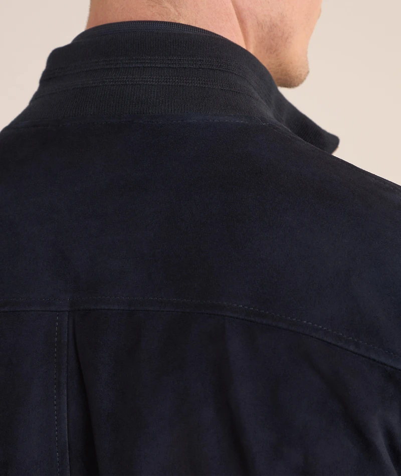 Mixed Media Suede Jacket