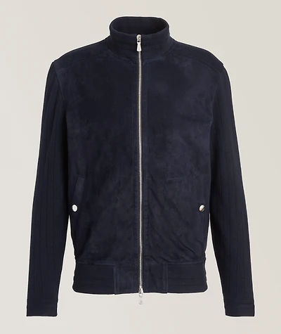 Mixed Media Suede Jacket
