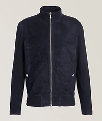 Mixed Media Suede Jacket