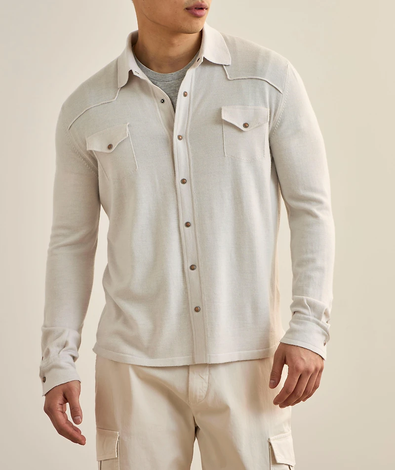 Western Wool Knit Overshirt