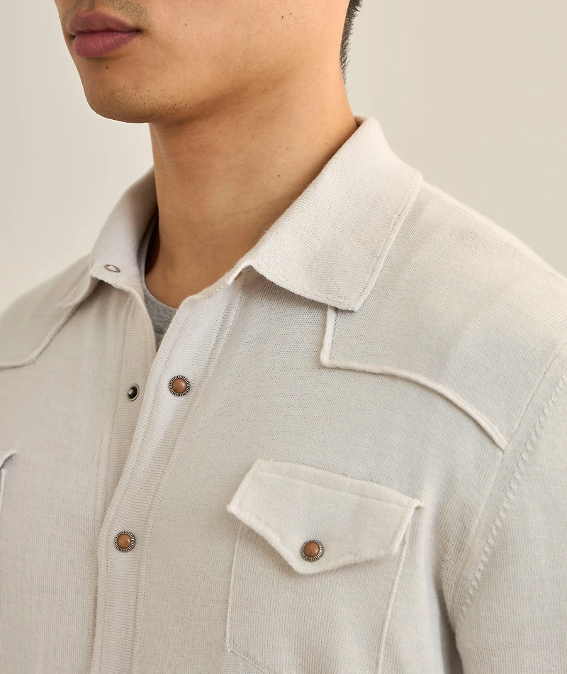 Western Wool Knit Overshirt