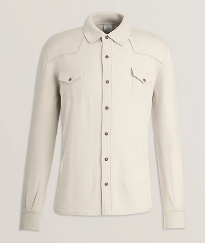 Western Wool Knit Overshirt