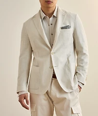 Cotton-Linen Hopsack Sport Jacket