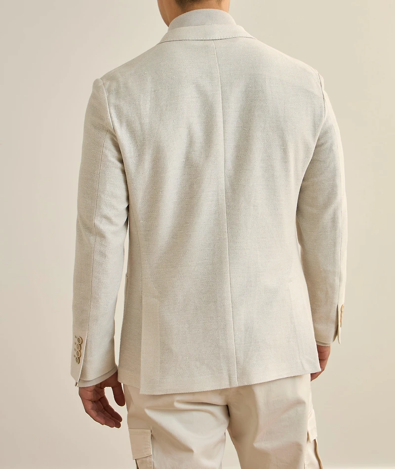 Cotton-Linen Hopsack Sport Jacket