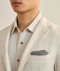 Cotton-Linen Hopsack Sport Jacket