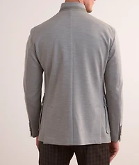 Stand Collar Wool-Blend Jacket