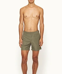 Bulldog Linen-Blend Tape Swim Shorts