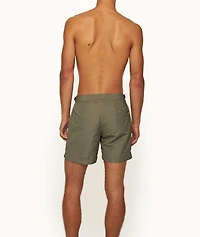 Bulldog Linen-Blend Tape Swim Shorts